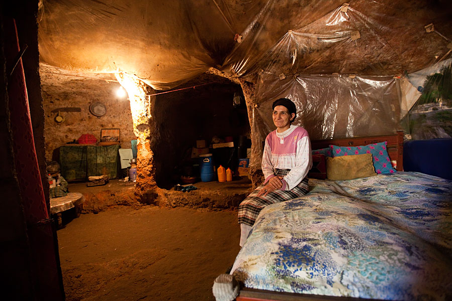  Zahra lives with her disabled sun now for almost 30 years in a cave